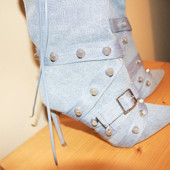 Steve Madden Denim Heels - Picture 3 of 12